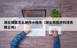 黄石湖北微信怎么制作小程序（湖北微程序科技有限公司）
